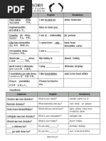 Japanese English Vocabulary