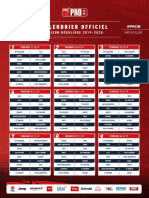 Calendrier de Pro B 2019-2020