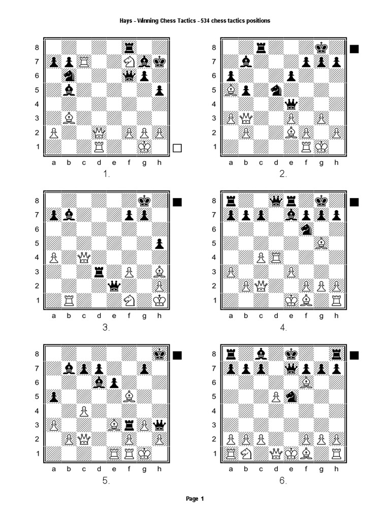 534 Winning Chess Tactics Positions | PDF | Chess | Game Theory