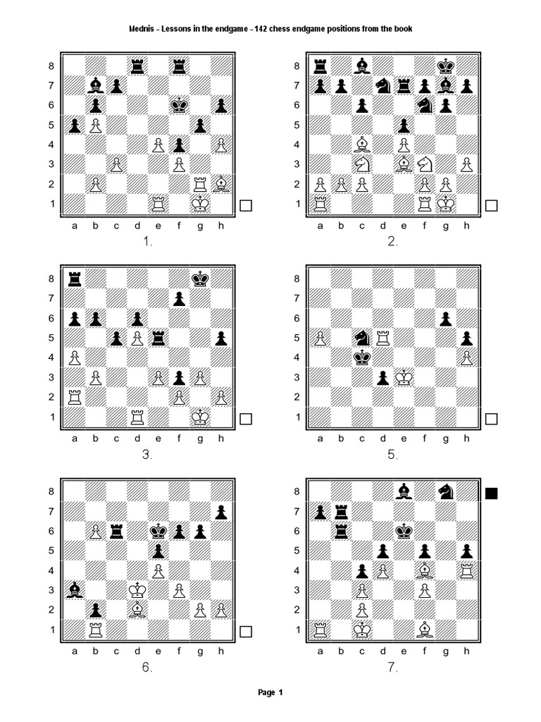 142 Chess Endgame Positions Guide | PDF | Chess | Game Theory