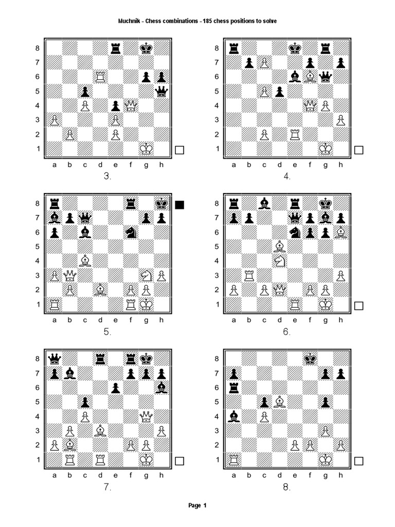 Muchnik - Chess Combinations - 185 Chess Positions To Solve | Download ...