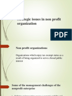 Strategic Issues in Non Profit Organization Feb 17