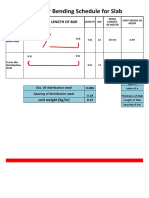 Bar Bending Schedule For Slab