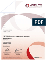Itil Certification Template
