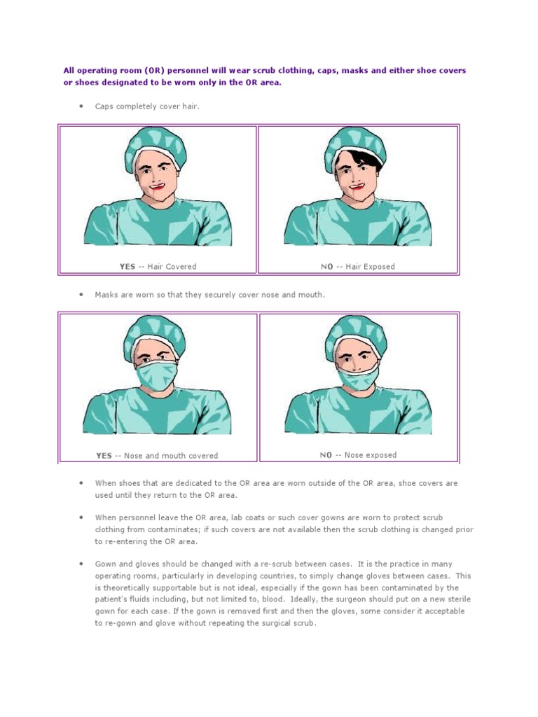 Surgical Attire and Sterile Practices | PDF | Sterilization ...