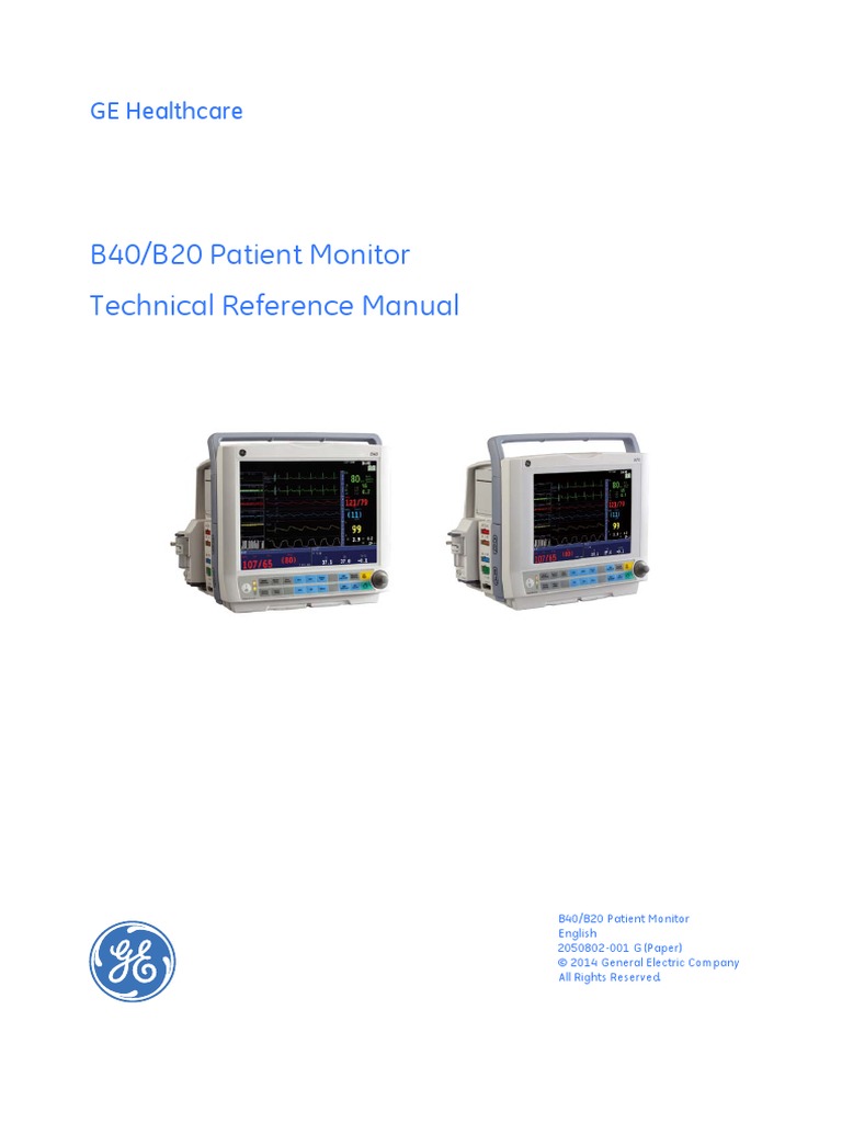 b40 - b20v1 Technical Reference Manual | PDF | Blood Pressure | Nature