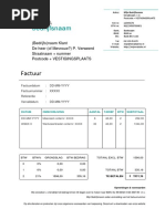Voorbeeld Uren Factuur