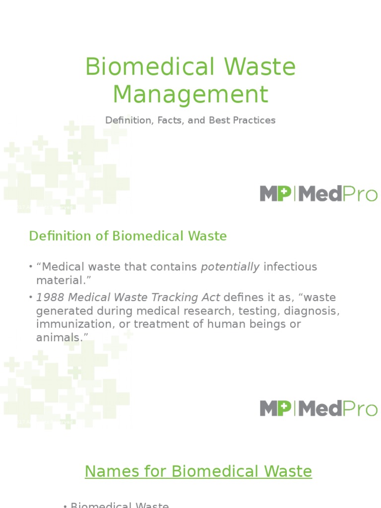Biomedical Waste Management | PDF | Human Impact On The Environment