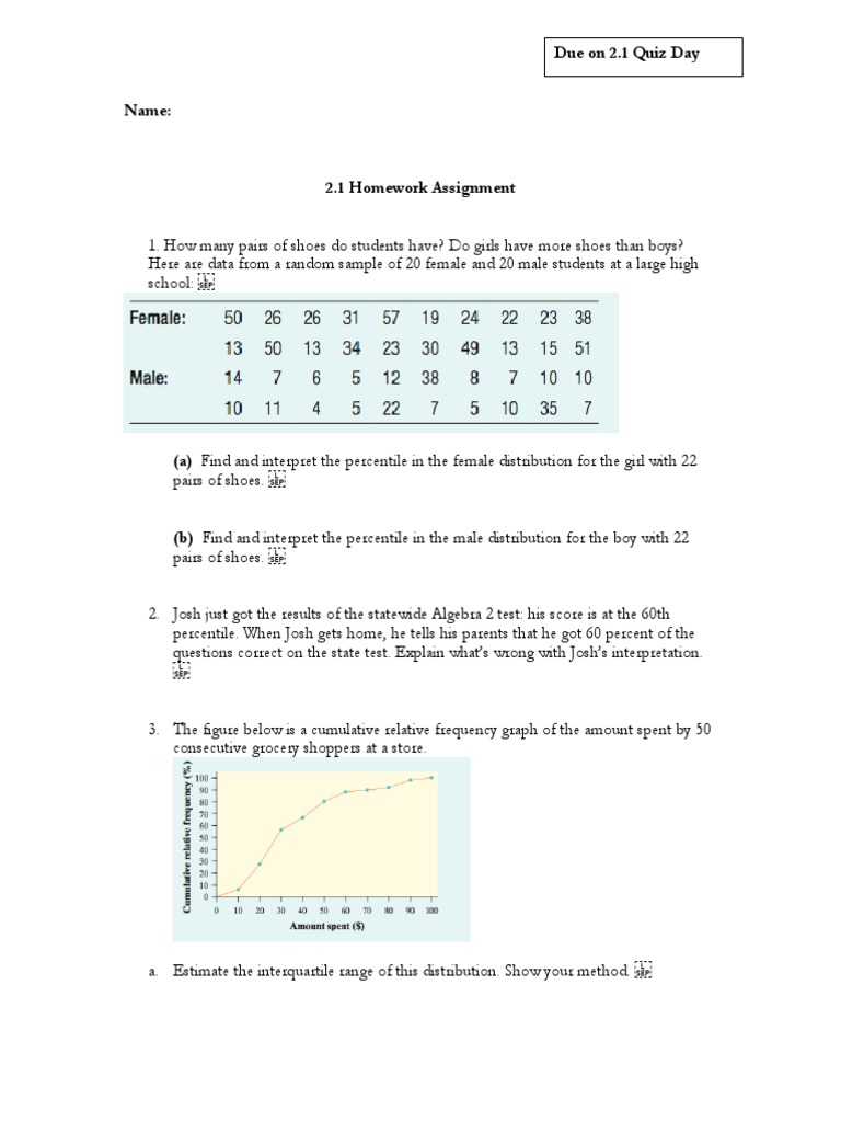 ap statistics 1.2 homework