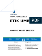 Modul Etik 5 - Komunikasi Efektif