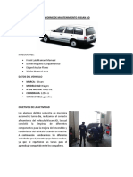 Informe de Mantenimiento Nissan Ad PDF