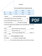 Exercise 3 Simple Past Verbs