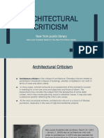 Architectural Criticism: New York Public Library