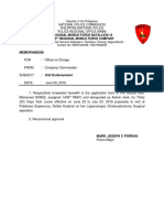 Memorandum: Regional Mobile Force Batallion 14 1405 Regional Mobile Force Company