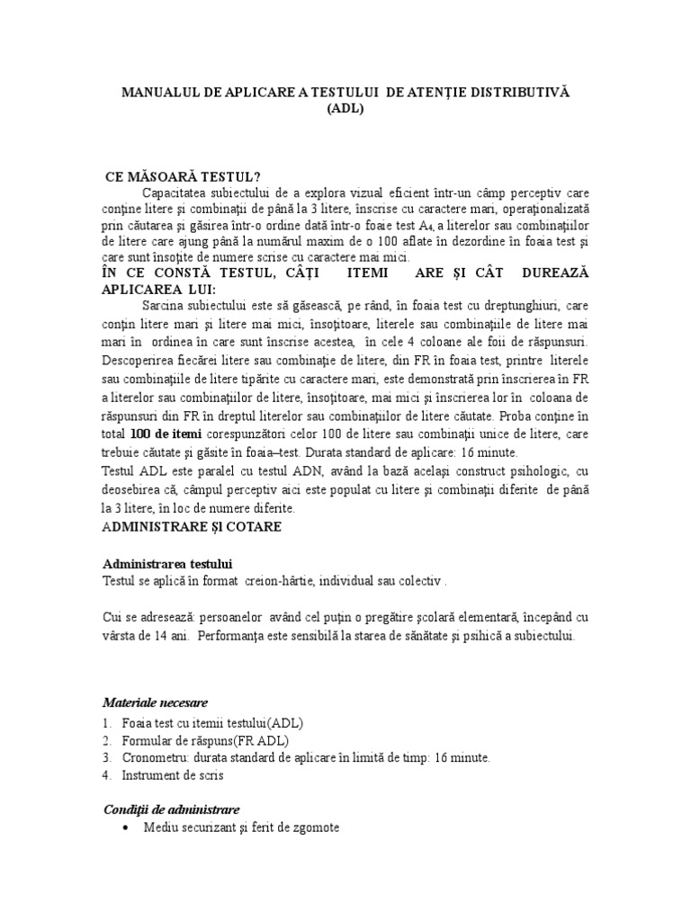 Manual ADL | PDF
