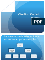 Clasificación de La Materia