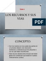 Los Recursos y Sus Vias Tema V