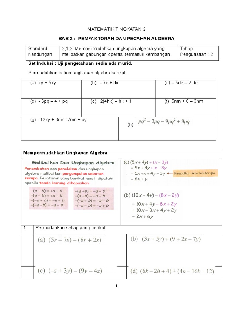 Latihan Masa Cuti Matematik Tingkatan 2 Pdf