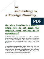 Tips For Communicating in A Foreign Country