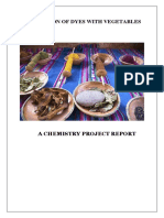 Preparation of Dyes With Vegetables: A Chemistry Project Report