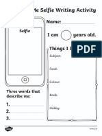 t2 T 349 All About Me Selfie Writing Activity Sheet
