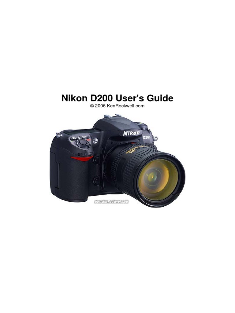 User Manuals For Nikon D200