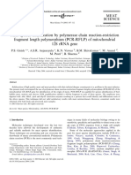 Meat Species Identification by Polymerase Chain Reaction-Restriction Fragment Length Polymorphism