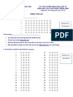 40 Question Answer Sheet