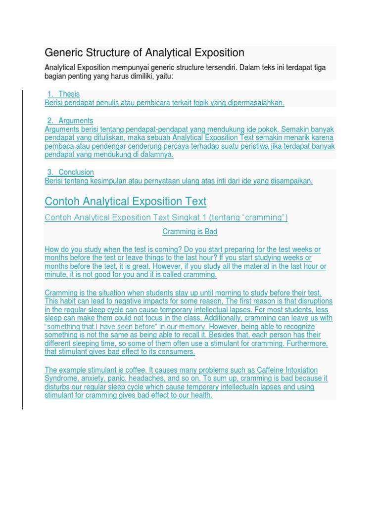 Contoh Teks Analytical Exposition Singkat Dan