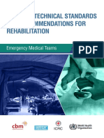 Technical standards and recommendation for rehabilitation