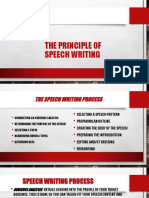 Lesson:1 The Principle of Speech Writing