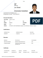 Worker'S Information Sheet Ariestotel Fernandez Ramirez: Eregistration Number: 2019070900276