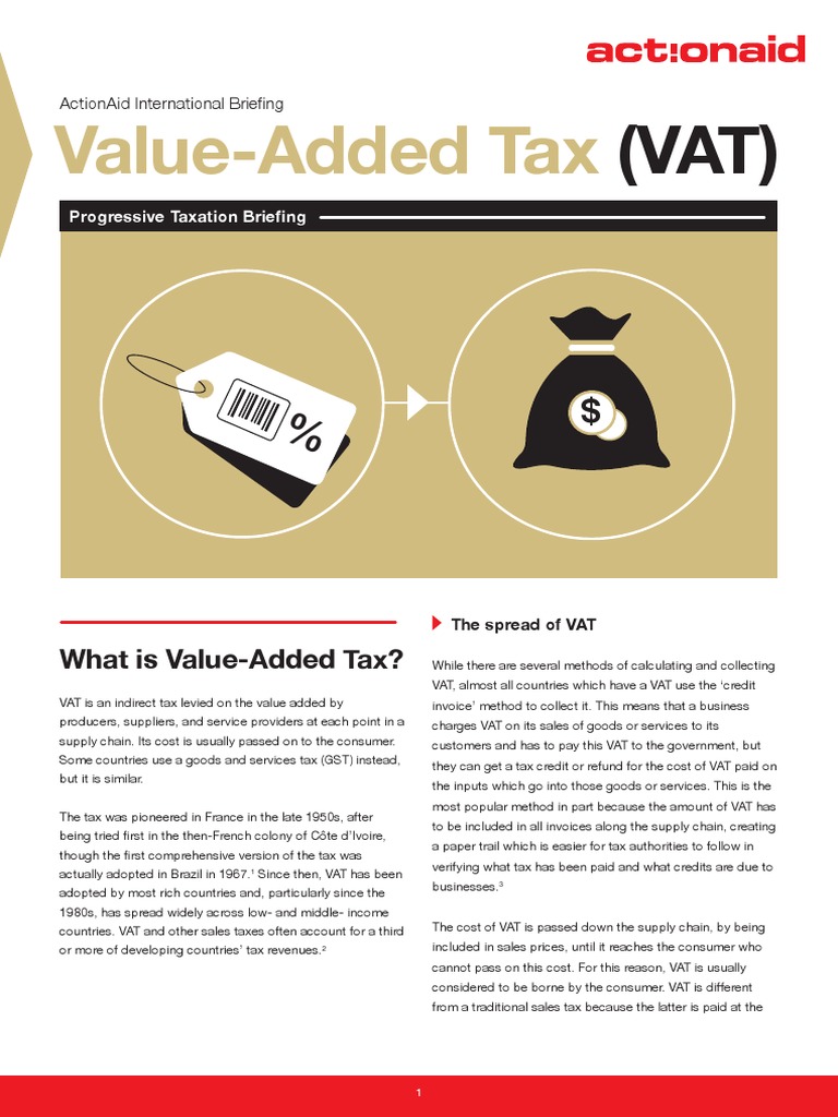 What Is ValueAdded Tax? PDF Value Added Tax Taxes