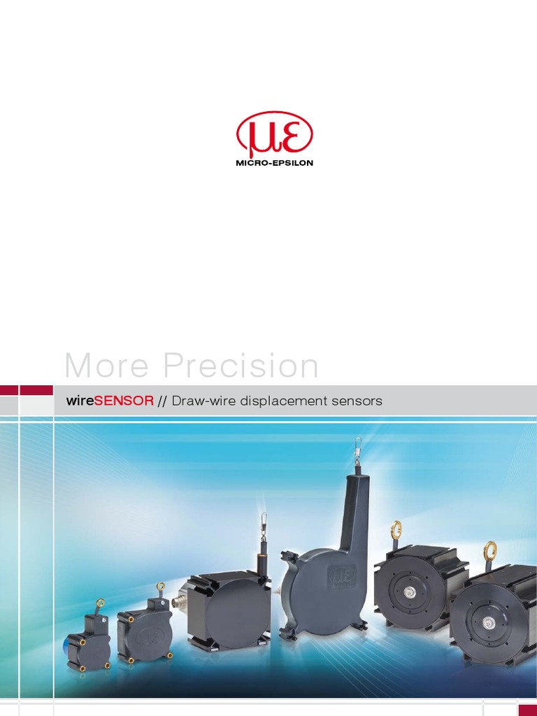 Draw-Wire Displacement Sensors Overview | PDF | Sensor | Wire