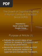 The Growth of Cognitive Modeling in Human-Computer Interaction Since GOMS