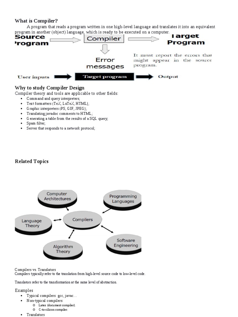 Understanding Compiler Design Basics | PDF | Parsing | Compiler