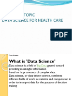 Seminar On TOPIC Data Science For Health Care