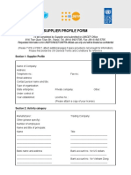 Supplier Profile Form