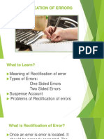 Rectification of Errors