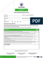 COT-RPMS Teacher Observation Form