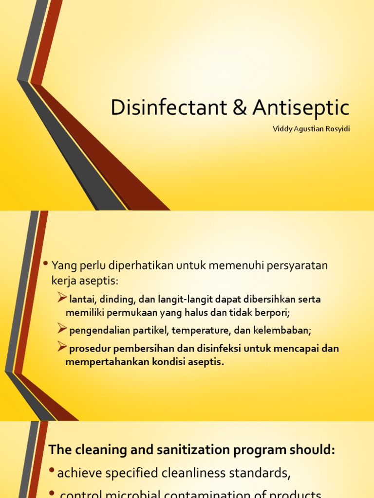 Disinfectants and Antiseptics Overview | PDF | Disinfectant ...