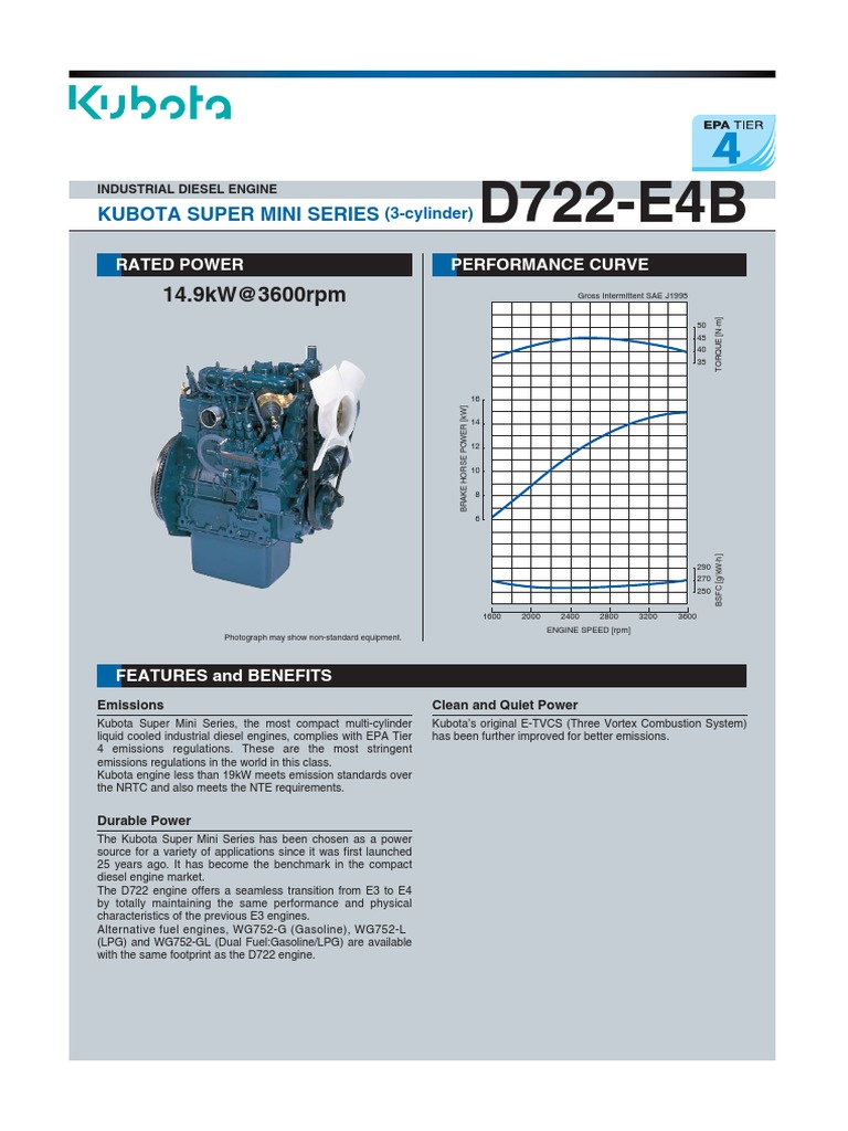 D722 E4b Emission Standard Engines