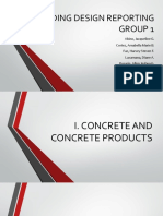 BUILDING DESIGN REPORTING GROUP 1 CONCRETE MATERIALS