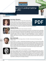 Scientific Evidence in Policymaking: The Role of The JRC: Speakers