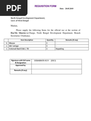 Requisition Form