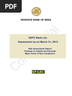 Axis Bank Limited Assessment As On March 31 13 Risk Assessment Report Rar Reserve Bank Of India Banks