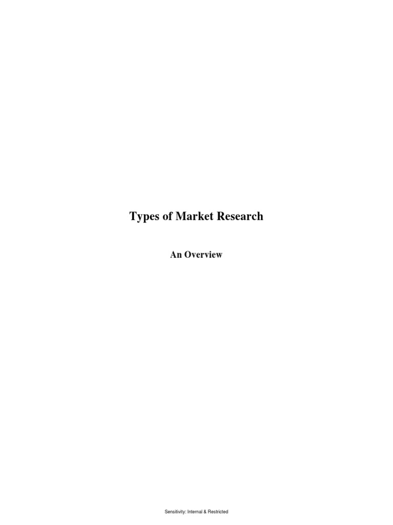 Types Of Market Research Pdf Marketing Research Marketing
