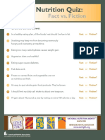 Nutrition Quiz:: Fact vs. Fiction