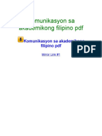 Komunikasyon Sa Akademikong Filipino PDF