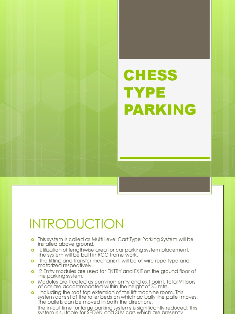 Chess Type Parking Pdf Pdf Parking Radio Frequency Identification